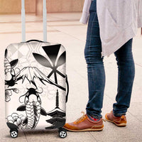Japan And Hawaii Luggage Cover Sakura Koi Fish Hawaiian Lei Kanaka - Wonder Print Shop