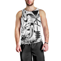 Japan And Hawaii Men Tank Top Sakura Koi Fish Hawaiian Lei Kanaka - Wonder Print Shop