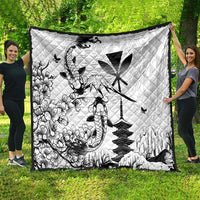 Japan And Hawaii Quilt Sakura Koi Fish Hawaiian Lei Kanaka - Wonder Print Shop