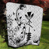 Japan And Hawaii Quilt Sakura Koi Fish Hawaiian Lei Kanaka - Wonder Print Shop