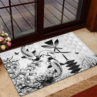Japan And Hawaii Rubber Doormat Sakura Koi Fish Hawaiian Lei Kanaka - Wonder Print Shop