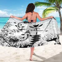 Japan And Hawaii Sarong Sakura Koi Fish Hawaiian Lei Kanaka - Wonder Print Shop
