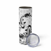 Japan And Hawaii Skinny Tumbler Sakura Koi Fish Hawaiian Lei Kanaka - Wonder Print Shop