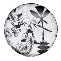 Japan And Hawaii Spare Tire Cover Sakura Koi Fish Hawaiian Lei Kanaka - Wonder Print Shop
