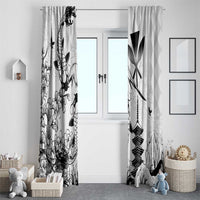 Japan And Hawaii Window Curtain Sakura Koi Fish Hawaiian Lei Kanaka - Wonder Print Shop