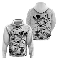 Japan And Hawaii Zip Hoodie Sakura Koi Fish Hawaiian Lei Kanaka - Wonder Print Shop