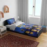 Japan Obon Festival Bedding Set Sakura Lanterns With Bon Dance - Wonder Print Shop