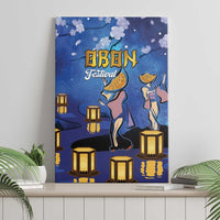Japan Obon Festival Canvas Wall Art Sakura Lanterns With Bon Dance - Wonder Print Shop