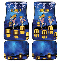 Japan Obon Festival Car Mats Sakura Lanterns With Bon Dance - Wonder Print Shop