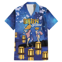 Japan Obon Festival Family Matching Mermaid Dress and Hawaiian Shirt Sakura Lanterns With Bon Dance - Wonder Print Shop