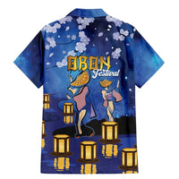 Japan Obon Festival Family Matching Mermaid Dress and Hawaiian Shirt Sakura Lanterns With Bon Dance - Wonder Print Shop
