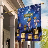 Japan Obon Festival Garden Flag Sakura Lanterns With Bon Dance - Wonder Print Shop