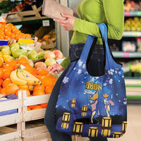 Japan Obon Festival Grocery Bag Sakura Lanterns With Bon Dance - Wonder Print Shop