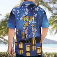 Japan Obon Festival Hawaiian Shirt Sakura Lanterns With Bon Dance - Wonder Print Shop