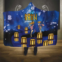 Japan Obon Festival Hooded Blanket Sakura Lanterns With Bon Dance - Wonder Print Shop