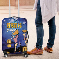Japan Obon Festival Luggage Cover Sakura Lanterns With Bon Dance - Wonder Print Shop