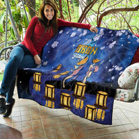 Japan Obon Festival Quilt Sakura Lanterns With Bon Dance - Wonder Print Shop