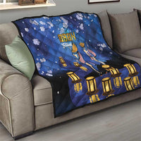 Japan Obon Festival Quilt Sakura Lanterns With Bon Dance - Wonder Print Shop