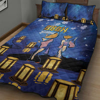 Japan Obon Festival Quilt Bed Set Sakura Lanterns With Bon Dance - Wonder Print Shop