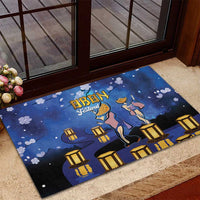 Japan Obon Festival Rubber Doormat Sakura Lanterns With Bon Dance - Wonder Print Shop