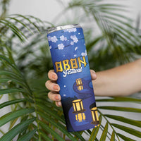 Japan Obon Festival Skinny Tumbler Sakura Lanterns With Bon Dance - Wonder Print Shop