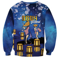Japan Obon Festival Sweatshirt Sakura Lanterns With Bon Dance - Wonder Print Shop