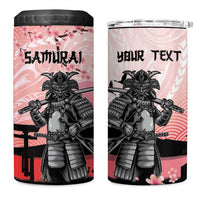 Personalised Japan Samurai Warrior 4 in 1 Can Cooler Tumbler Japanese Cherry Blossom Polynesian Pattern - Wonder Print Shop