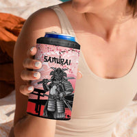 Personalised Japan Samurai Warrior 4 in 1 Can Cooler Tumbler Japanese Cherry Blossom Polynesian Pattern - Wonder Print Shop