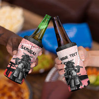 Personalised Japan Samurai Warrior 4 in 1 Can Cooler Tumbler Japanese Cherry Blossom Polynesian Pattern - Wonder Print Shop