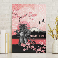 Personalised Japan Samurai Warrior Canvas Wall Art Japanese Cherry Blossom Polynesian Pattern - Wonder Print Shop