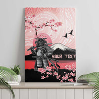 Personalised Japan Samurai Warrior Canvas Wall Art Japanese Cherry Blossom Polynesian Pattern - Wonder Print Shop
