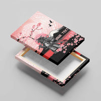 Personalised Japan Samurai Warrior Canvas Wall Art Japanese Cherry Blossom Polynesian Pattern - Wonder Print Shop