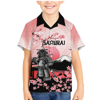 Personalised Japan Samurai Warrior Family Matching Mermaid Dress and Hawaiian Shirt Japanese Cherry Blossom Polynesian Pattern - Wonder Print Shop