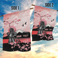 Personalised Japan Samurai Warrior Garden Flag Japanese Cherry Blossom Polynesian Pattern - Wonder Print Shop