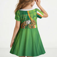 Salmon of Knowledge Ireland Kid Short Sleeve Dress Celtic Mythology An Bradan Feasa