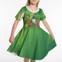 Salmon of Knowledge Ireland Kid Short Sleeve Dress Celtic Mythology An Bradan Feasa