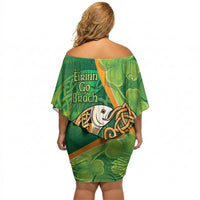 Salmon of Knowledge Ireland Off Shoulder Short Dress Celtic Mythology An Bradan Feasa