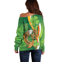 Salmon of Knowledge Ireland Off Shoulder Sweater Celtic Mythology An Bradan Feasa