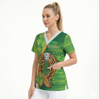 Salmon of Knowledge Ireland Scrub Top Celtic Mythology An Bradan Feasa