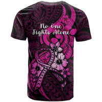 Polynesia Breast Cancer Awareness T Shirt Think Pink Polynesian Ribbon Black Version - Wonder Print Shop