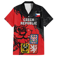Czech Republic Independence Day Family Matching Short Sleeve Bodycon Dress and Hawaiian Shirt Coat Of Arms With Czechia Rosa - Wonder Print Shop