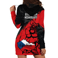 Czech Republic Independence Day Hoodie Dress Coat Of Arms With Czechia Rosa - Wonder Print Shop