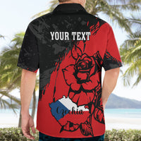 Presonalised Czech Republic Independence Day Hawaiian Shirt Coat Of Arms With Czechia Rosa - Wonder Print Shop