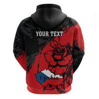 Presonalised Czech Republic Independence Day Hoodie Coat Of Arms With Czechia Rosa - Wonder Print Shop