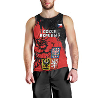 Presonalised Czech Republic Independence Day Men Tank Top Coat Of Arms With Czechia Rosa - Wonder Print Shop
