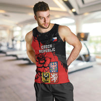 Presonalised Czech Republic Independence Day Men Tank Top Coat Of Arms With Czechia Rosa - Wonder Print Shop