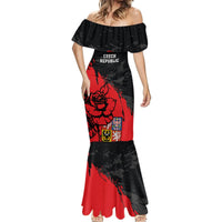 Presonalised Czech Republic Independence Day Mermaid Dress Coat Of Arms With Czechia Rosa - Wonder Print Shop