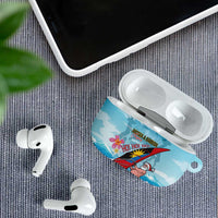 Personalized Antigua and Barbuda Christmas AirPods Case Windsurfing Santa Caribbean Tropical Style - Wonder Print Shop