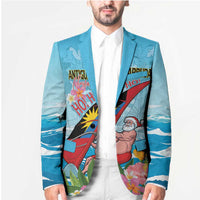 Personalized Antigua and Barbuda Christmas Blazer Windsurfing Santa Caribbean Tropical Style - Wonder Print Shop