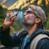 Personalized Antigua and Barbuda Christmas 4 in 1 Can Cooler Tumbler Windsurfing Santa Caribbean Tropical Style - Wonder Print Shop